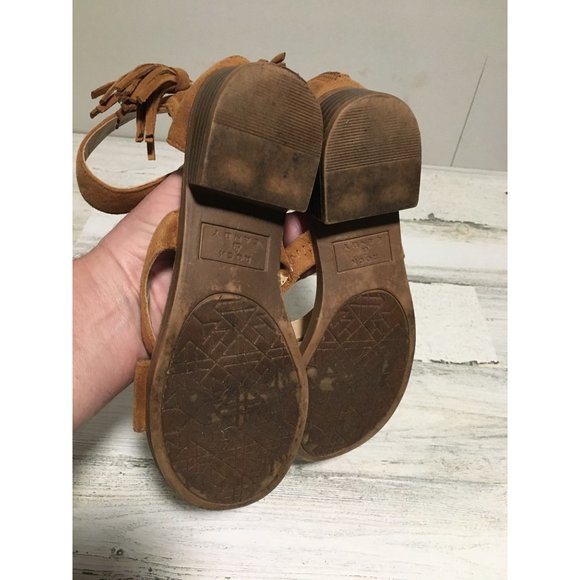 Rock & Candy Honee by Zigi girls tan suede look sandals tassels size 2 - Picture 5 of 6